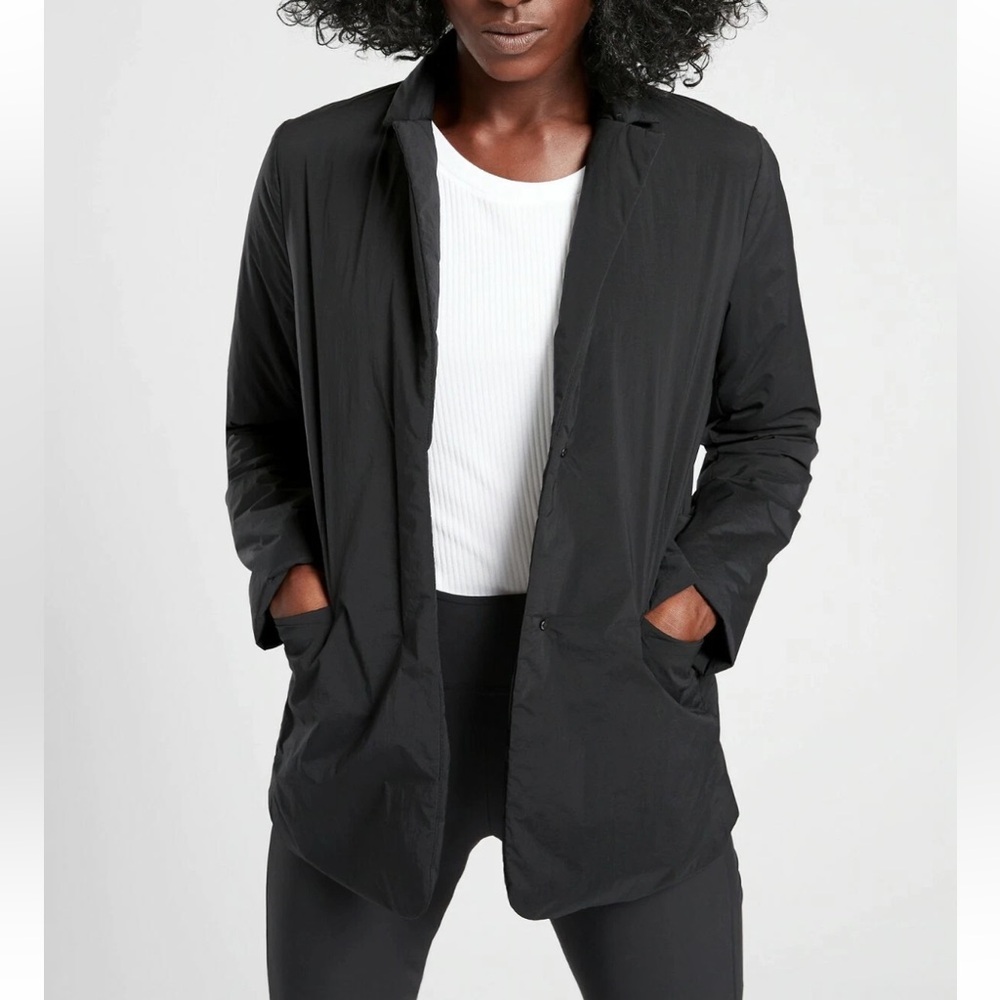 Athleta Evolution Blazer In Black Puffer Jacket Women's Sz Xs